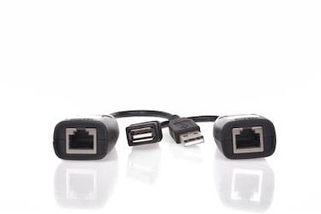 Vcom CU824 USB RJ45 Extender Plastik 45m Uzatıcı (KDO)