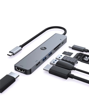 Vcom CUE39 Type-C To Hdmi(4K@60Hz)+Hdmi(1080P@60Hz)+Usb3.0+SD2.0+TF2.0+Pd 3.0 100W Çoklayıcı (KDO)