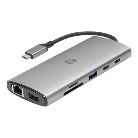 Vcom CUE68 Type-C To 2-HDMI(4K@60Hz)+G LAN+2-USB 3.0+2-Type-C(10Gb)+SD TF+PD3.0 100W Çoklayıcı (KDO)