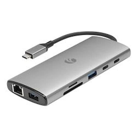 Vcom CUE68 Type-C To 2-HDMI(4K@60Hz)+G LAN+2-USB 3.0+2-Type-C(10Gb)+SD TF+PD3.0 100W Çoklayıcı (KDO)