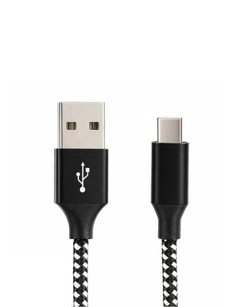 Vcom CU250 Type-C to USB 3m 15W (5V-3A) Örgülü Şarj Kablosu (KDO)