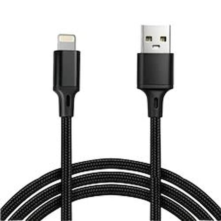 Vcom CU253 Lightning to USB 3m 10W (5V-2A) Örgülü Şarj Kablosu (KDO)