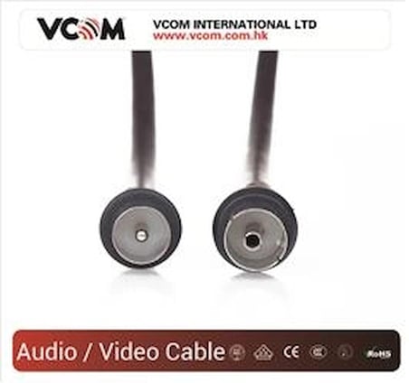 Vcom CV602-B 5mt Analog Siyah Tv Uzatma (KDO)