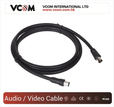 Vcom CV602-B 5mt Analog Siyah Tv Uzatma (KDO)