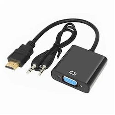 Vcom CG590-B-0.15 Siyah Hdmi Erkek To Vga Dişi+Ses Kablosu Dönüştürücü (KDO)