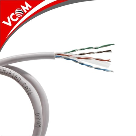 Vcom NC614-305 Utp Cat6 23 AWG 0.57CCA 305MT Gri Kablo (KDO)