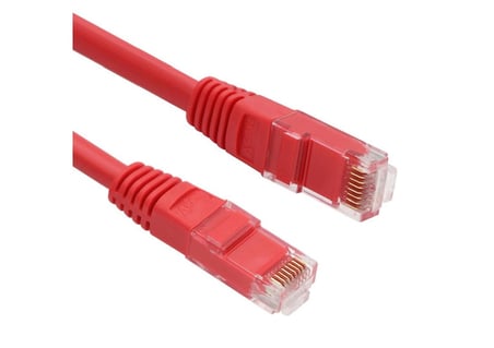 Vcom NP611B-R-5.0 Cat6 5.0MT Kırmızı Utp Patch Kablo (KDO)