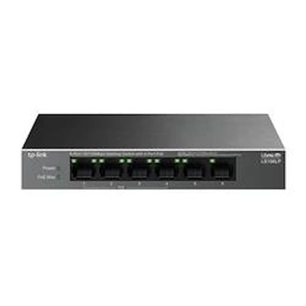 Tp-Link LS106LP 6 Port 10-100 Mbps 4 Port Poe+ 10-100 Mbps Switch Metal Kasa (KDO)