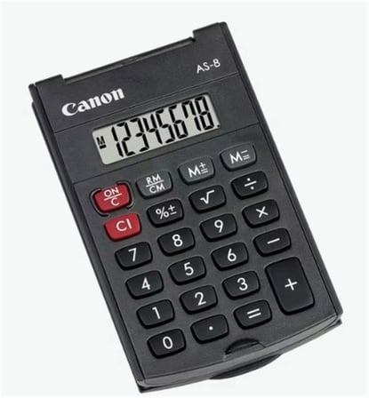 Canon AS-8 8 Hane Cep Tipi Kapaklı Hesap Makinesi (KDO)
