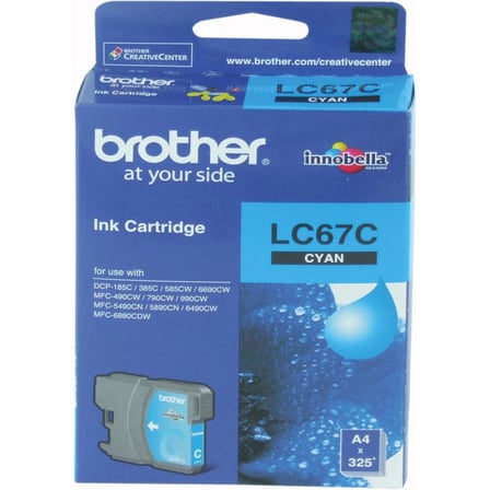 Brother LC-67C Cyan Mavi 325 Sayfa Kartuş DCP-185-385 MFC-490-615-790-795-990-5490-5890-6490-6890 (KDO)