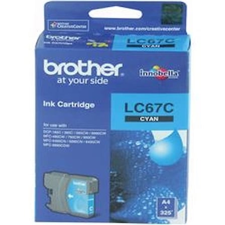 Brother LC-67C Cyan Mavi 325 Sayfa Kartuş DCP-185-385 MFC-490-615-790-795-990-5490-5890-6490-6890 (KDO)