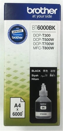 Brother BT6000BK Black Siyah 6.000 Sayfa Şişe Mürekkep DCP-T300-T500-T700 MFC-T800 (KDO)