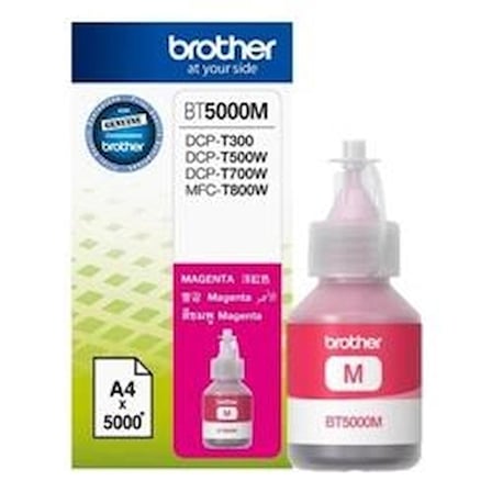 Brother BT5000M Magenta Kırmızı 5.000 Sayfa Şişe Mürekkep DCP-T300-310-500-510-700-710 MFC-T800 (KDO)