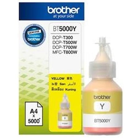 Brother BT5000Y Yellow Sarı 5.000 Sayfa Şişe Mürekkep DCP-T300-310-500-510-700-710 MFC-T800-810 (KDO)