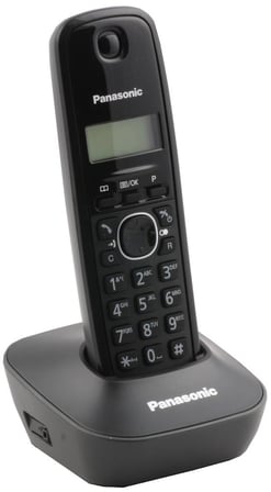 Panasonic KX-TG1611 Siyah Telsiz Dect Telefon 50 Rehber (KDO)