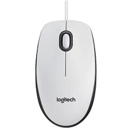 Logitech 910-003360 B100 Beyaz Kablolu Mouse (KDO)