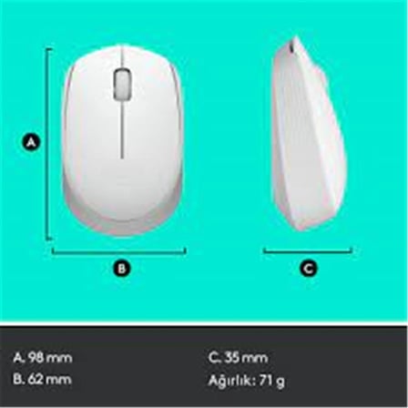 Logitech 910-006867 M171 Kablosuz Beyaz Mouse (KDO)