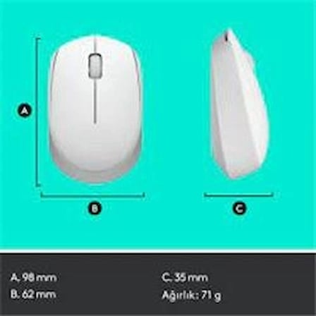 Logitech 910-006867 M171 Kablosuz Beyaz Mouse (KDO)