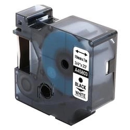 DYMO S0720930 D1 Yedek Şerit, 24 mm x 7 mt, Beyaz- Siyah (53713) (KDO)