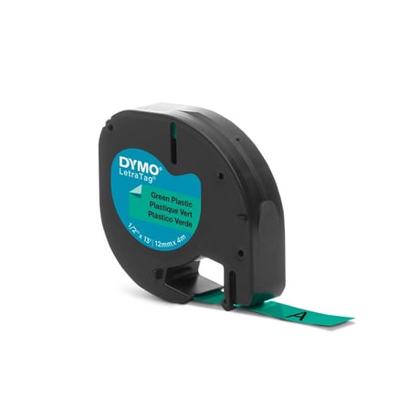 DYMO S0721640 LetraTag Plastik Şerit ( 12 mm X 4 mt ) , Yeşil (59425 ) 91204 (KDO)