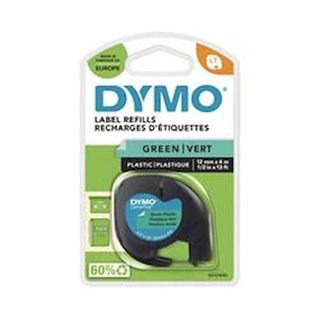 DYMO S0721640 LetraTag Plastik Şerit ( 12 mm X 4 mt ) , Yeşil (59425 ) 91204 (KDO)