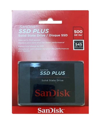 Sandisk 500Gb Ssd Plus 545Mb-505Mb-S SDSSDA-500G-G28 Sata 3 2.5" Harddisk (KDO)