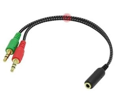 Frisby FA-6624AC 2x3.5mm Stereo Erkek - 4 Pin 3.5mm Stereo Dişi Y Kablo (KDO)