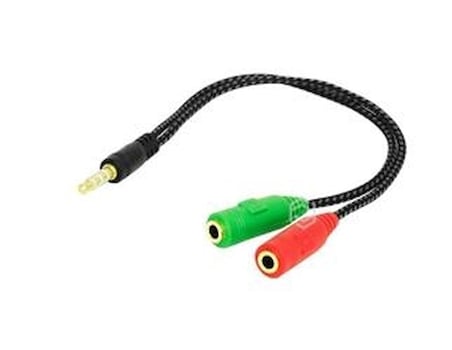 Frisby FA-6632AC 2 x 3.5mm Stereo Dişi - 4pin 3.5mm Stereo Erkek Y Kablo (KDO)