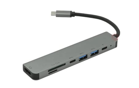 Frisby FA-7662TC USB Type-C™ - HDMI + SD-TF + USB 3.0 Adaptör + PD Şarj (KDO)