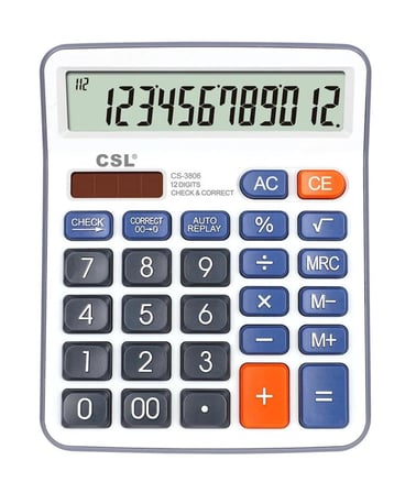 CSL CS-3806 12 Hane Masa Tipi Hesap Makinesi (KDO)