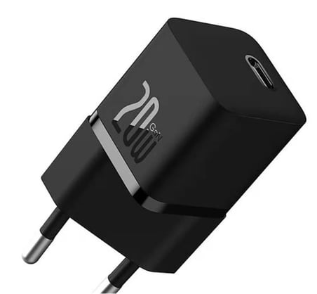 Baseus CCGN050101 GaN5 Series 20W PD Ultra Hızlı Type-C Şarj Aleti Mini Adaptör (KDO)