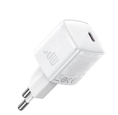 Baseus CCXF000302 30W USB-C Beyaz Şarj Adaptörü (KDO)