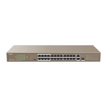 Tenda TEF1126P-24-250W 24 Port Poe+ 10-100 Switch Çelik Kasa Rack Mount (KDO)