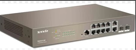 Tenda TEG5312F 8 Port 10-100-1000 Switch 2 Port SFP L2 Çelik Kasa Rack Mount (KDO)