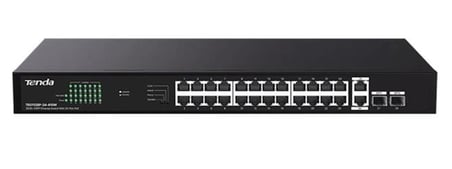 Tenda TEG1128P-24-410W 24 Port Poe+ 10-100-1000 2 Port SFP 2 Port Uplink Switch Çelik Kasa (KDO)