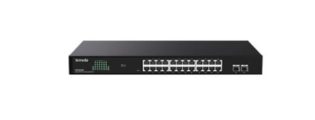 Tenda TEG2226F 24 Port 10-100-1000 + 2 Port SFP Switch Cloud Yönetilebilir Çelik Kasa Switch (KDO)