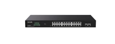 Tenda TEG2226F 24 Port 10-100-1000 + 2 Port SFP Switch Cloud Yönetilebilir Çelik Kasa Switch (KDO)