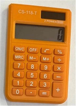 CSL CS-118-T Turuncu 8 Hane Cep Tipi Hesap Makinesi (KDO)