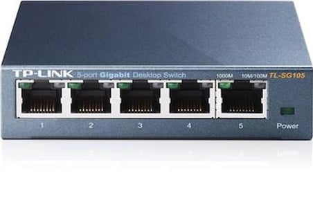 Tp-Link TL-SG105 5 Port 10-100-1000 Mbps Switch Çelik Kasa (KDO)