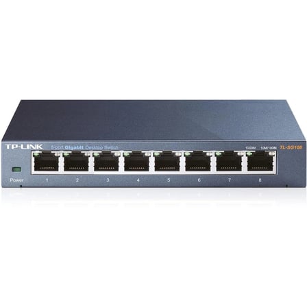 Tp-Link TL-SG108 8 Port 10-100-1000 Mbps Switch Çelik Kasa (KDO)