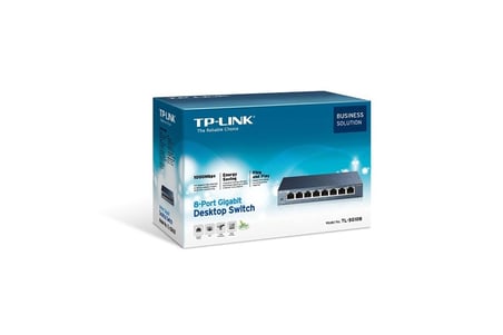 Tp-Link TL-SG108 8 Port 10-100-1000 Mbps Switch Çelik Kasa (KDO)