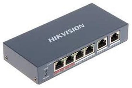 Hikvision DS-3E0106P-E-M 4 Portlu 10-100 Fast Ethernet Switch- 4 Port Poe 35W (KDO)