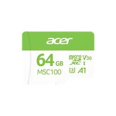 Acer MSC100 64GB microSD U3 V30 A1 Aksiyon Kamera & Güvenlik Kamerası Uyumlu (KDO)