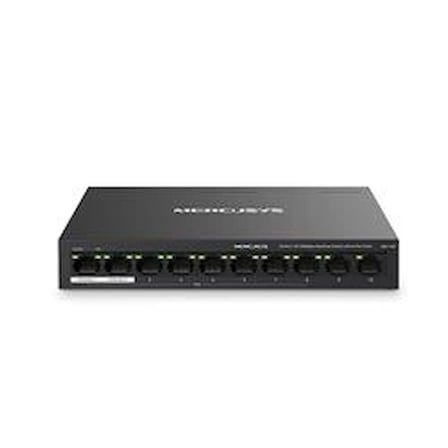 Tp-Link Mercusys MS110P 8 Port 10-100 Mbps Poe+ 2 Port 10-100 Switch Metal Kasa (KDO)