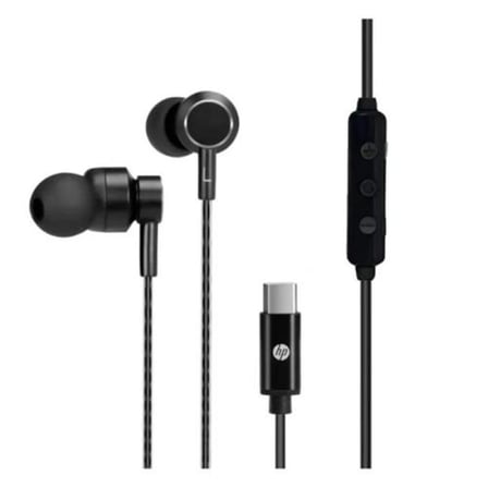 Hp DHH-1127-BK Kablolu Kulakiçi Type-C Ses Kontrol Butonlu Mikrofonlu Siyah Kulaklık (KDO)