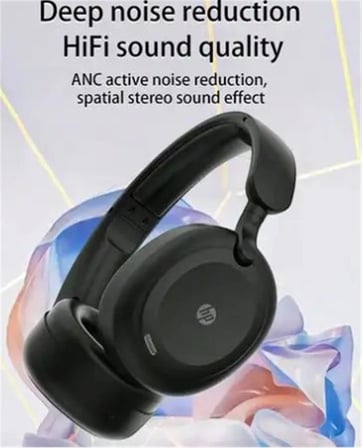 HP H231A Kablosuz Kulak Üstü Bluetooth Kulaklık V5.3 Siyah (Mikrofonlu, Çift Cihaz Desteği) (KDO)