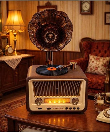 Everton Rt-608  Bluetooth Fm-Usb-Tf-Aux  Şarjlı Nostaljik Radyo (KDO)