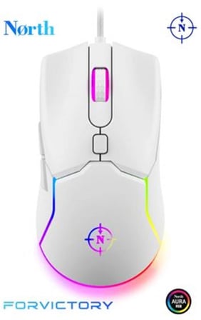 North Air White RGB Kablolu Profesyonel Oyuncu Mouse (KDO)