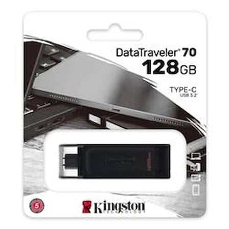 Kingston DT70 128GB USB-C 3.2 Gen 1 Type-C Flash Bellek (KDO)
