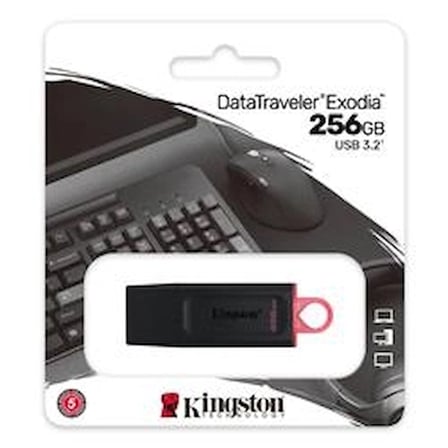 Kingston DTX-256GB 256GB USB3.2 Gen 1 DataTraveler Exodia (Black + Pink)Flash Bellek (KDO)